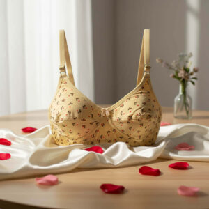 Soft Floral Bra – Beige